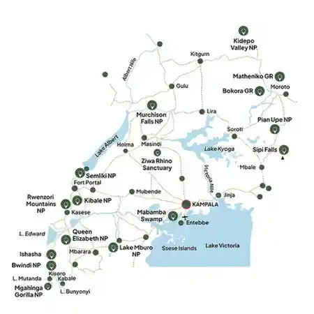 Map of Uganda