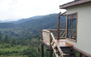 Couple enjoying a Rushaga honeymoon gorilla trek and community experience in Uganda